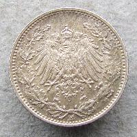 Deutschland 1/2 Mark 1918 E