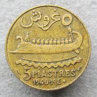 Libanon 5 Piaster 1940