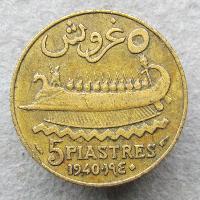 Libanon 5 piastrů 1940