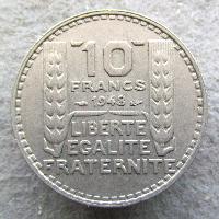 Francie 10 franků 1948