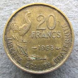 Frankreich 20 Franken 1953