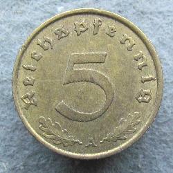 Deutschland 5 Rpf 1939 A