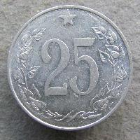 Czechoslovakia 25 hellers 1953