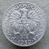 Polsko 5 zlotý 1959