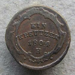 Austria Hungary 1 kreuzer 1804 H