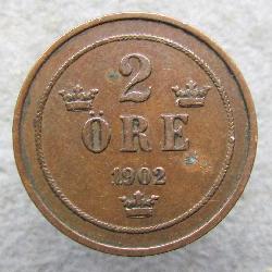 Schweden 2 ore 1902