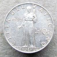 Vatikán 10 lir 1952