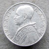 Vatikán 10 lir 1952