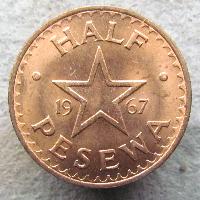 Ghana 1/2 Pesev 1967
