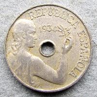 Spanien 25 cts 1934