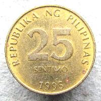 Filipíny 25 centimo 1995
