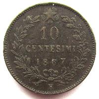 Itálie 10 centesimo 1867