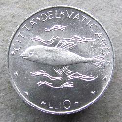 Vatikan 10 Lire 1974
