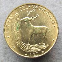 Vatikán 20 lir 1972