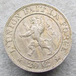 Belgien 20 Centimes 1861