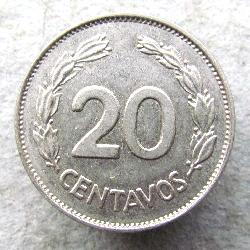 Ecuador 20 Centavos 1966