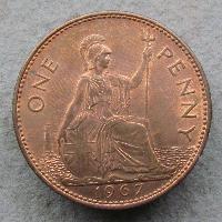 Velká Británie 1 penny 1967