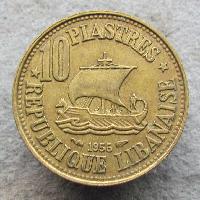 Libanon 10 piastrů 1955