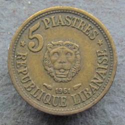 Libanon 5 Piaster 1961