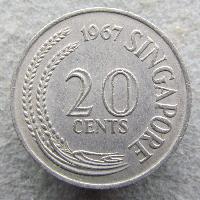 Singapur 20 centů 1967