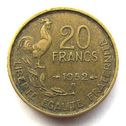 Francie 20 frank 1952 B