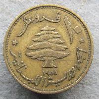 Libanon 10 Piaster 1955