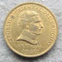 Uruguay 2 Centesimo 1960