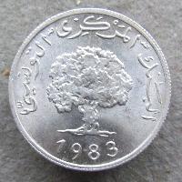 Tunisko 5 milim 1983