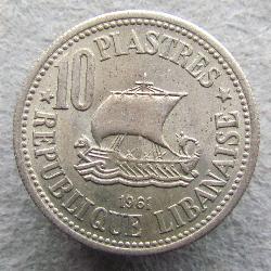 Ливан 10 пиастров 1961