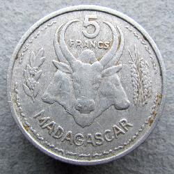 Madagascar 5 francs 1953