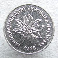 Мадагаскар 5 франков 1968