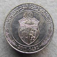 Tunisia 1 dinar 2011
