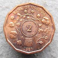 Uganda 2 shillings 1987