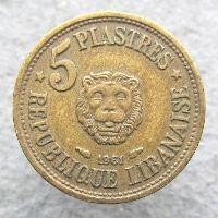 Libanon 5 Piaster 1961