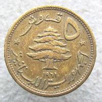Libanon 5 Piaster 1961