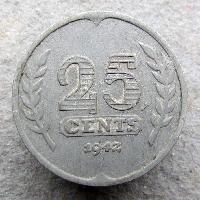 Nizozemsko 25 centů 1942