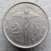 Belgien 2 Franken 1923