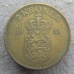 Dänemark 2 Kronen 1951
