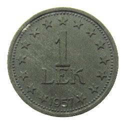 Albanien 1 Lek 1957
