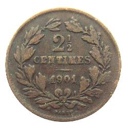 Luxemburg 2,5 centim 1901