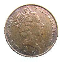 Insel Man 1 penny 1991