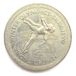 Insel Man 1 Krone 1984