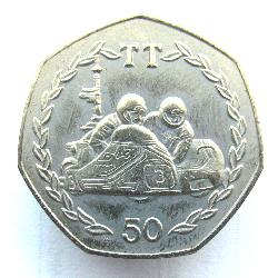 Insel Man 50 Penny 1984