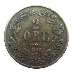 Schweden 2 ore 1863