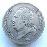 Франция 5 франков 1824 W