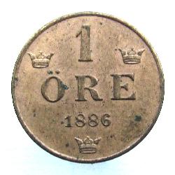 Švédsko 1 ore 1886