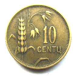 Lithuania 10 cents 1925