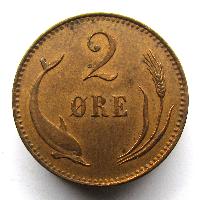 Дания 2 оре 1886