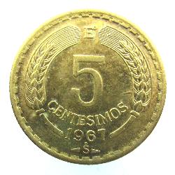 Chile 5 centesimo 1967