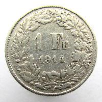 Швейцария 1 франк 1914 B